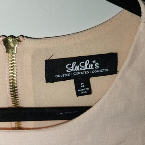 Lulus Blush Pink Shift T-Shirt‎ Lined Dress Size Small - Picture 4 of 11